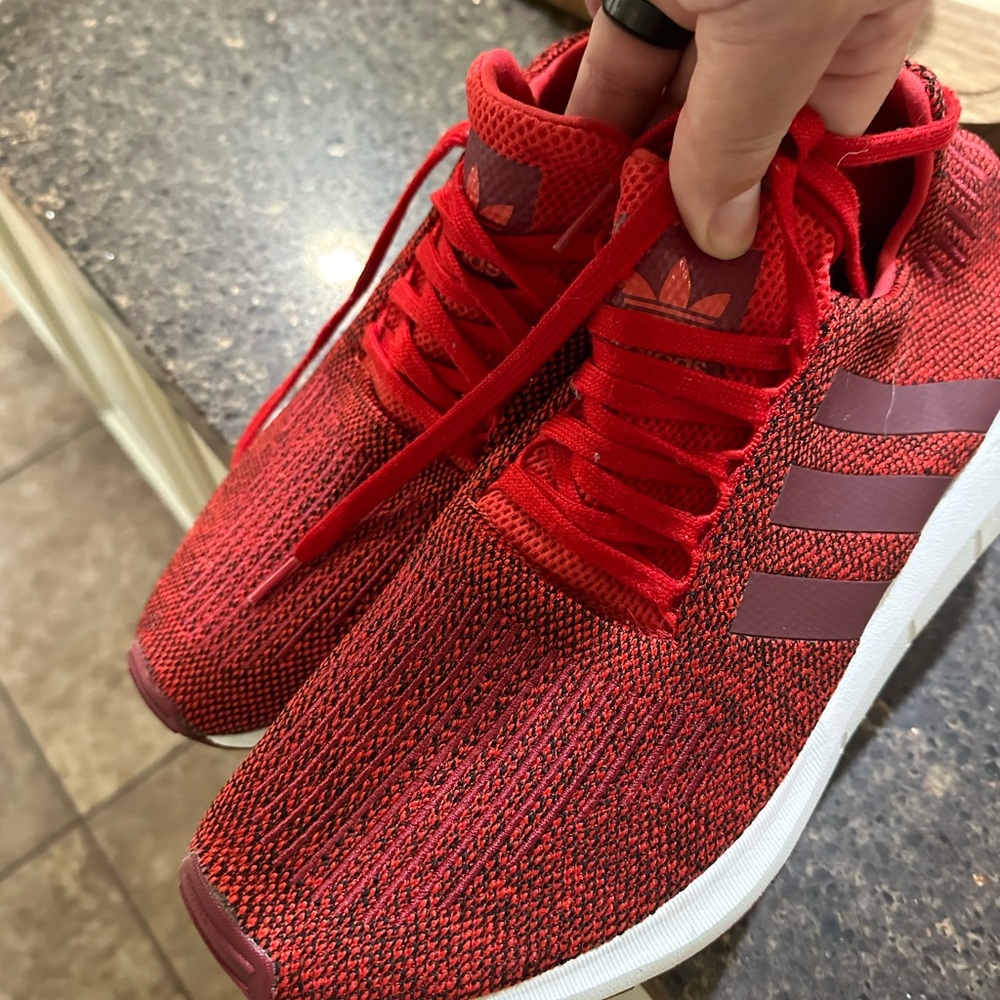 Adidas Swift Run Size 13 Red In Amazing Condition - image 2